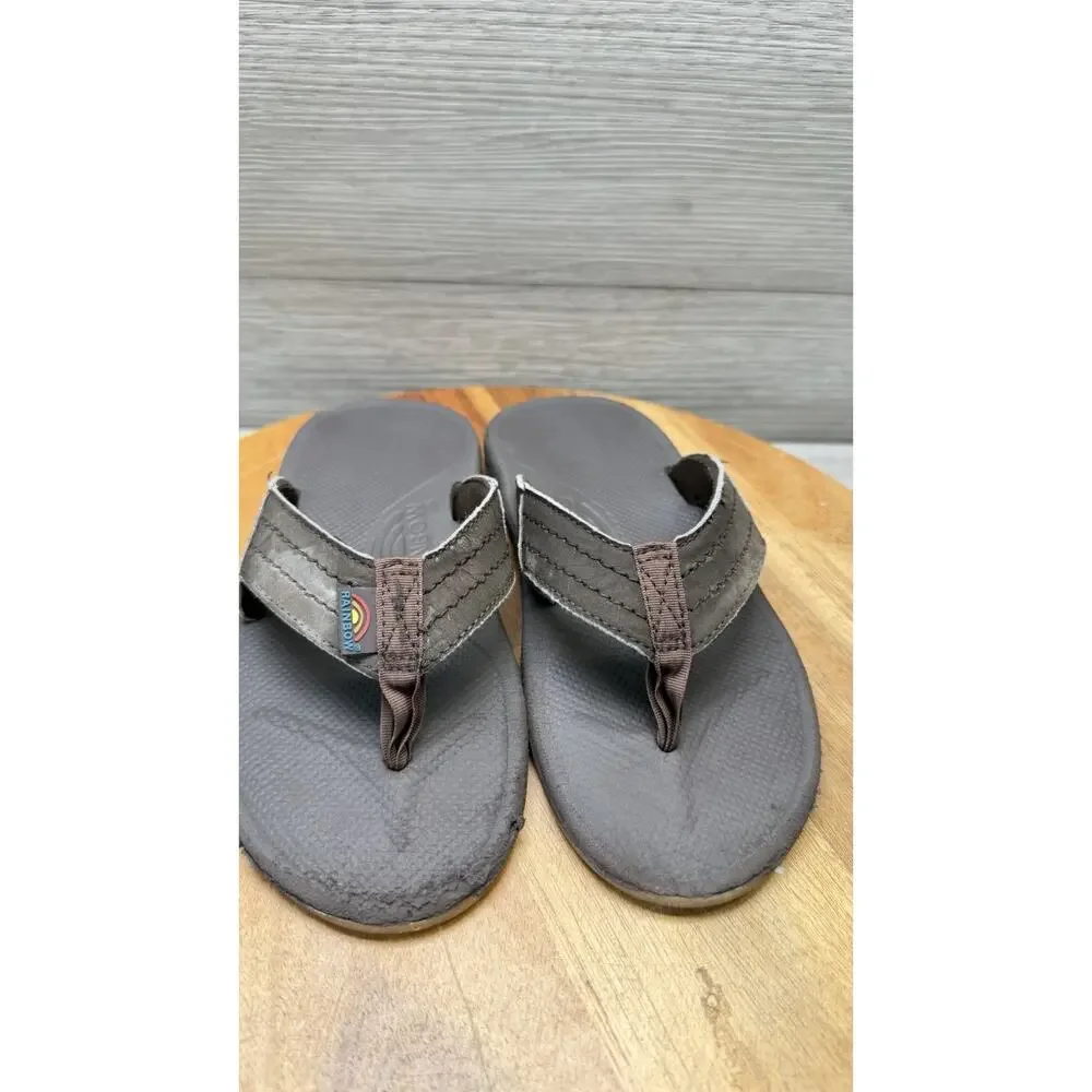 Rainbow Shoes Brown Cape Beach Summer Flip Flop Slip On Walking Size 13/1